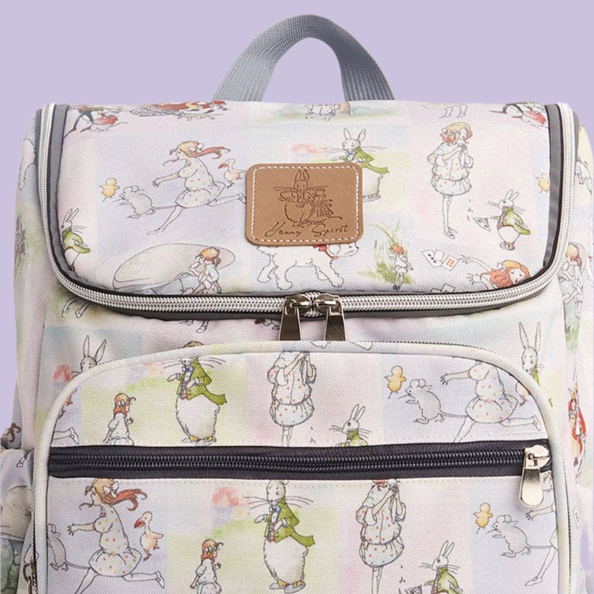 Alice In Wonderland Canvas Backpack