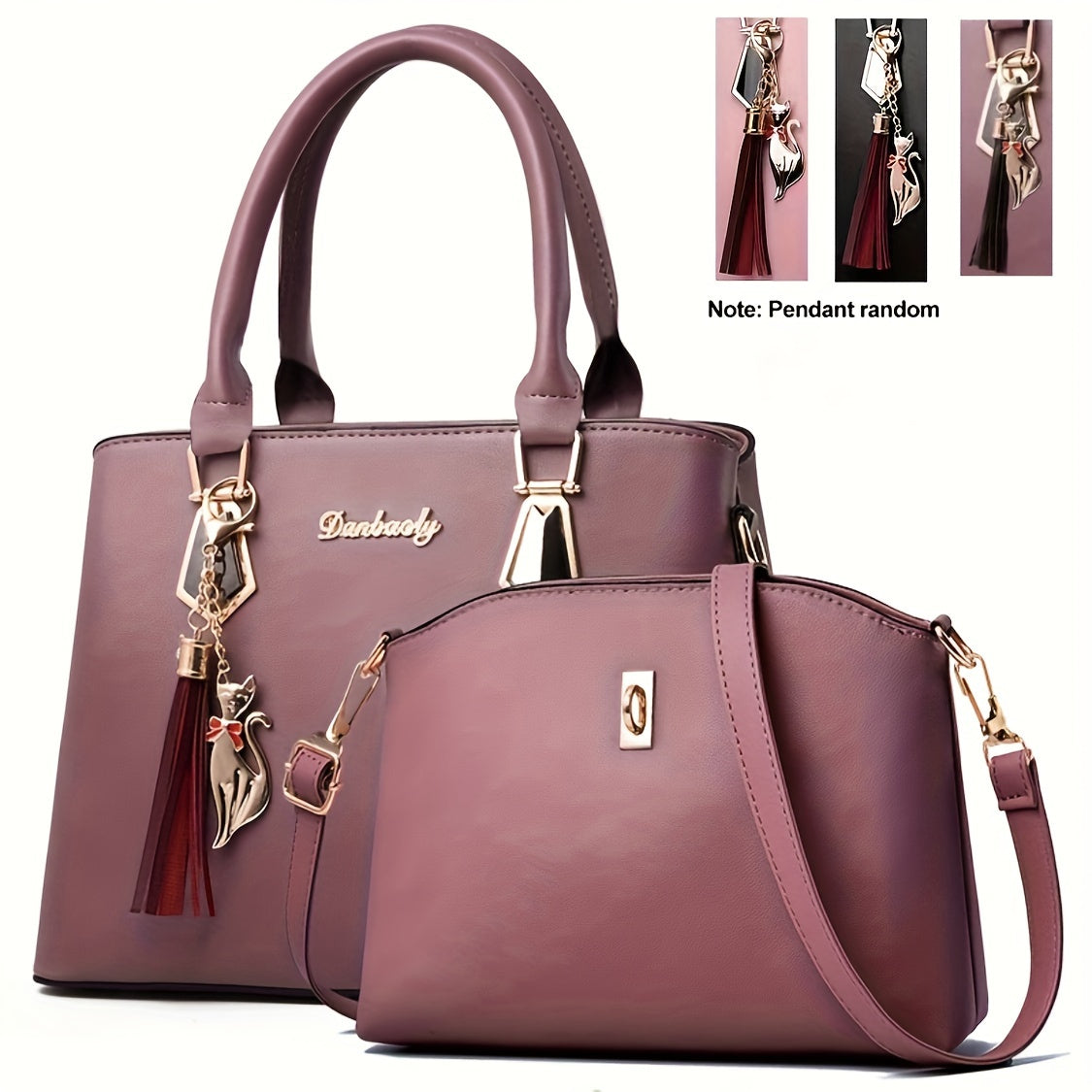 Set of 2 - Fashion Handbag with Cross Body Bag | Ginger Bear Boutique