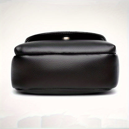 Stylish Leather Shoulder Bag -  Kangaroo and Letter Decor Fashion Crossbody Bag
