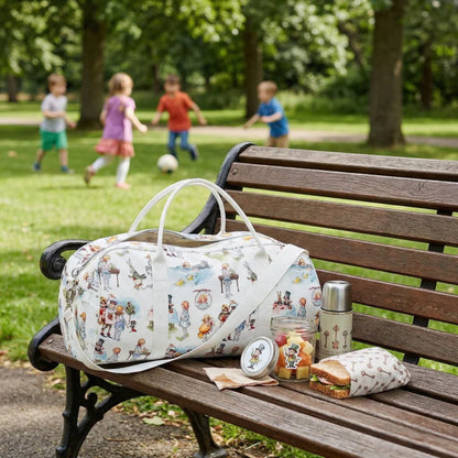 Alice in Wonderland Canvas Zip Top Duffle Bag