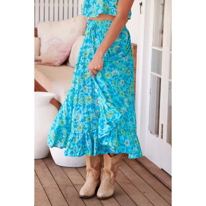 Sea Crystal Print Vela Maxi Skirt