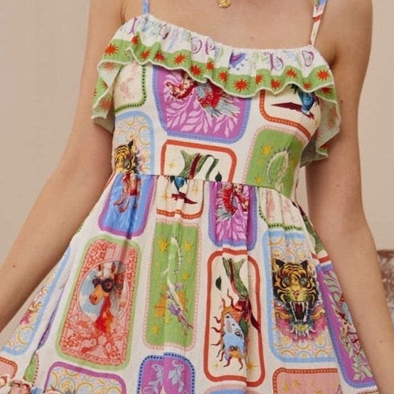 Sweet and Quirky Tarot Summer strap dress | Ginger Bear Boutique