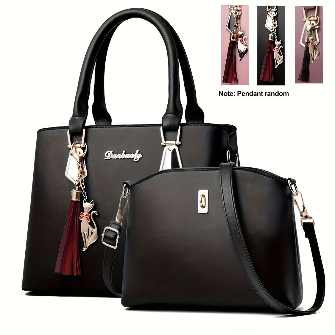 Set of 2 - Fashion Handbag with Cross Body Bag | Ginger Bear Boutique