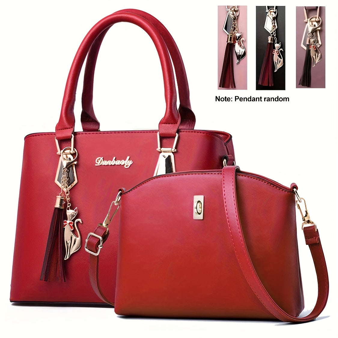 Set of 2 - Fashion Handbag with Cross Body Bag | Ginger Bear Boutique