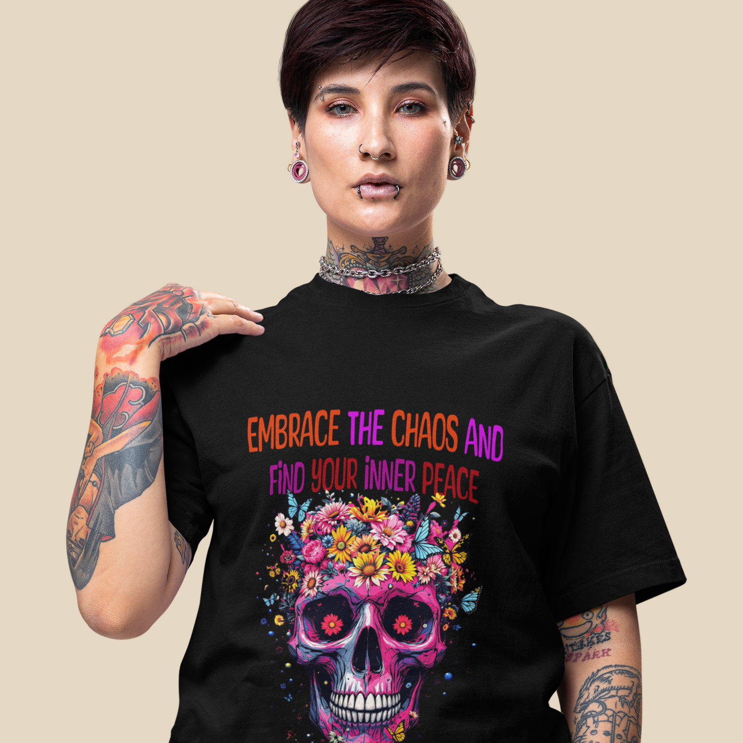 Find Your Peace - Skull Tee