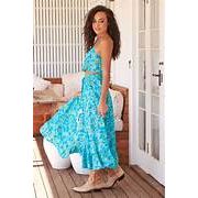 Sea Crystal Print Vela Maxi Skirt