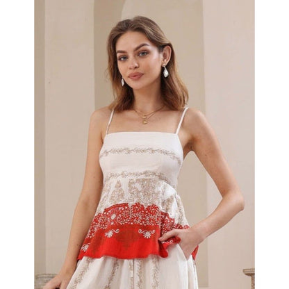 Mediterranean Charm Peplum Cami Top