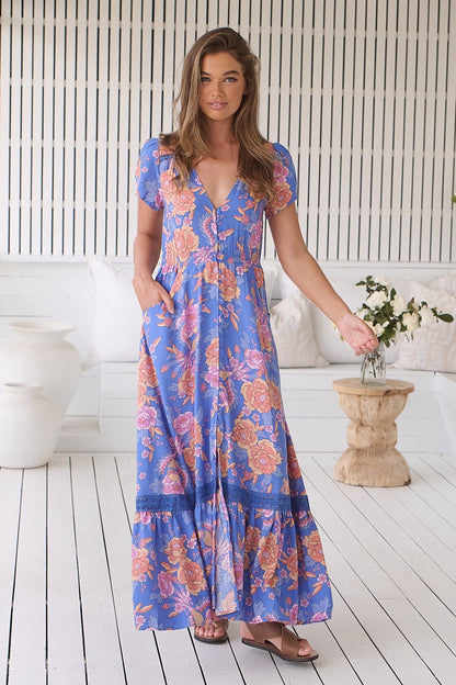 Cool and stylish Glastonbury Print Maxi Dress